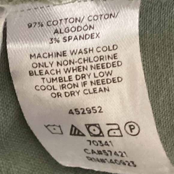 LOFT Marisa Bermuda Roll Up 4-Pocket Shorts Cotton Spandex Sz 2 Green 95L - Picture 5 of 5